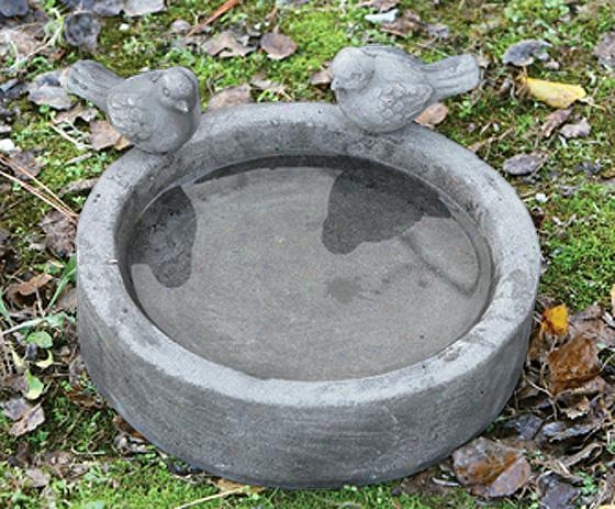 "low Bowl Bird Bath - 6""hx12""round, Whie"