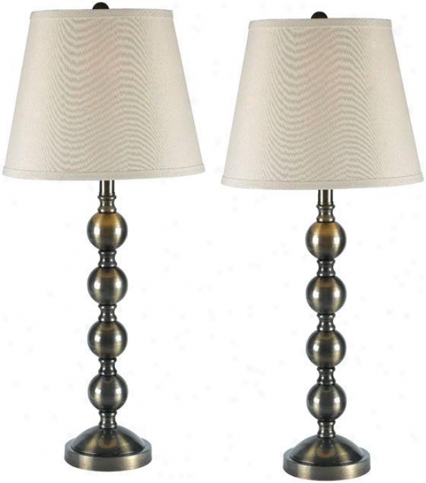 "lucille Table Lamp - Set Of 2 - 31""h, Bronze"