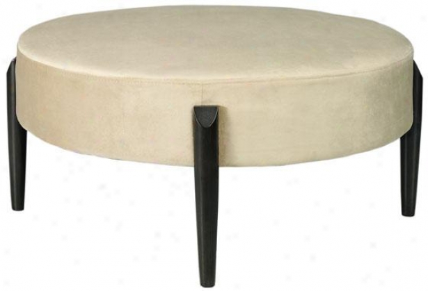 "lucy Ottoman - 1.5""hx36.5""d, Solid Vlvt Tan"