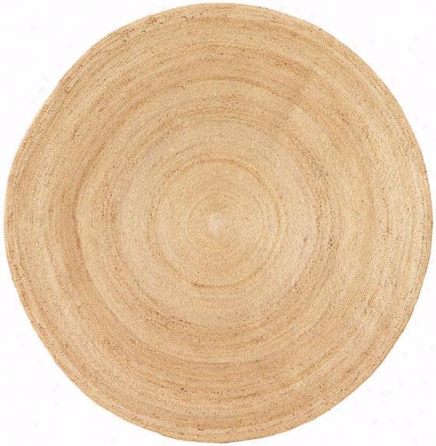 Lune Round Hemp Rug - 4' Round, Ivory