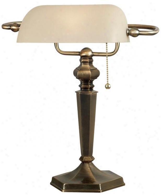 "mackinley Banker's Lamp - 15""hx9""w, Georgetown Brnz"