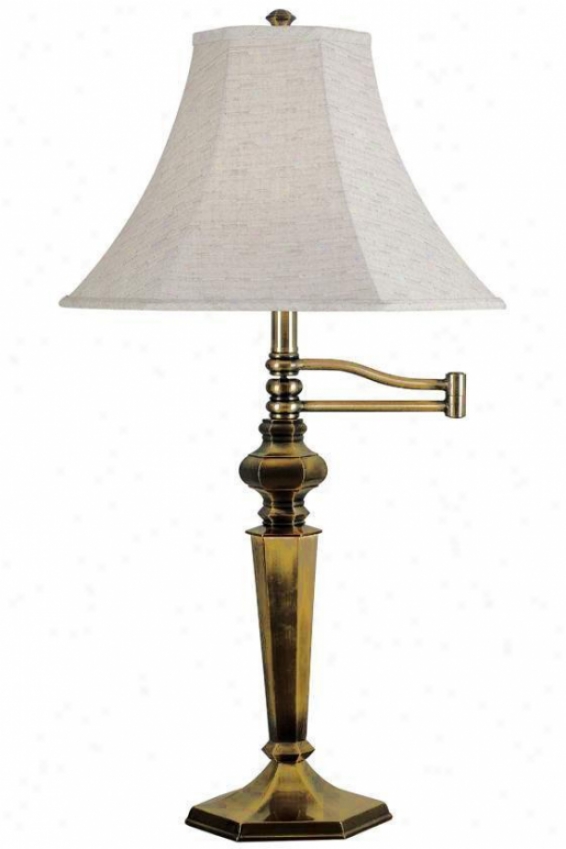 "mackinley Swing-arm Tble Lamp - 32""hx15""d, Georgetown Brnz"