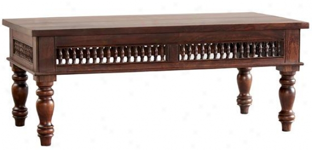 "maharaja Coffee Table - 18""hx46""wx24"", Brown Wood"