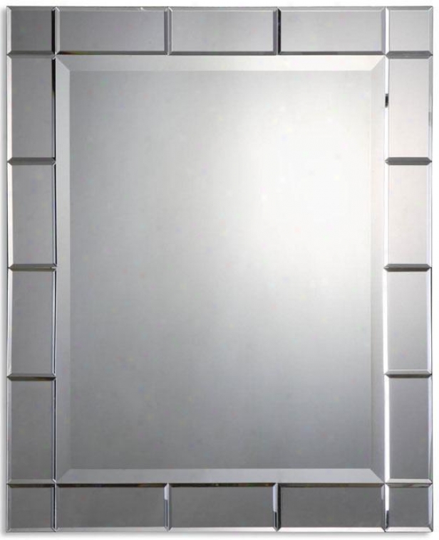 "makura Mirror - 33""hx27""w, Silver"