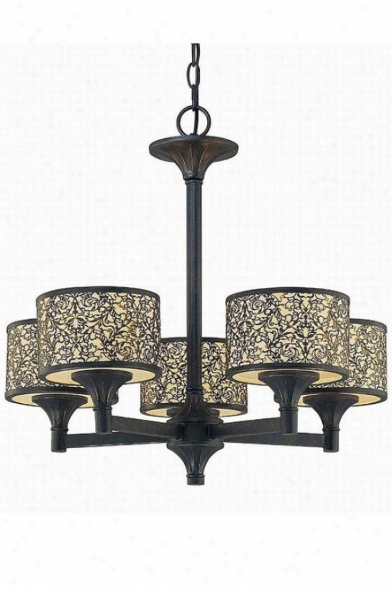 Malia Bronze Chandelier - Five Light, Bronze