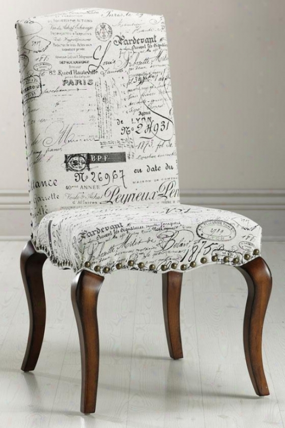 "marais Accent Chair - 39""hx21.5""w, Ivory Script"