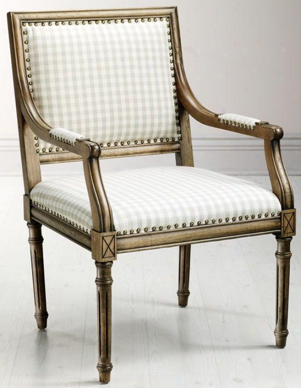 "marais Arm Chair - 38.5""hx25""wx28d, Ivory Plaid"