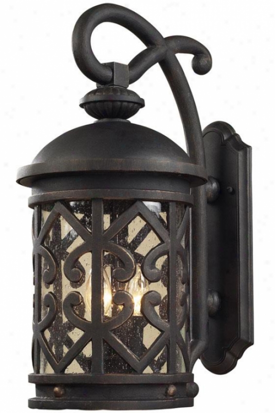 "mwrina 1"8"h Exterior Sconce - 2-light, Weathrd Chrcoal"