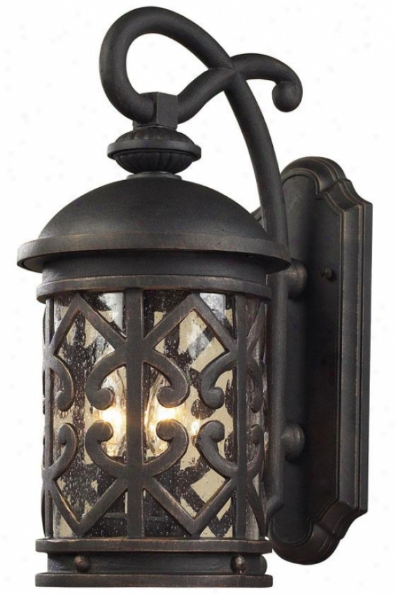 "marina 22""h Exterior Sconce - 3-light, Weathrd Chrcoal"