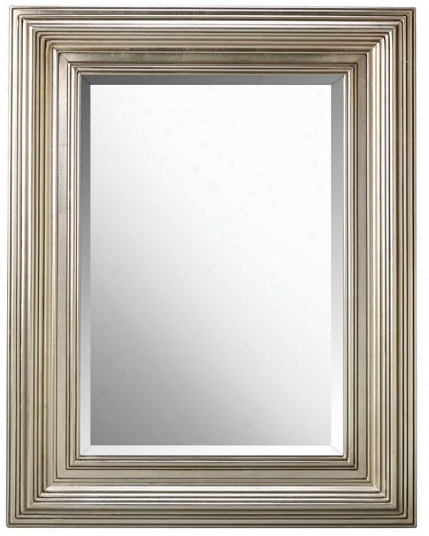 "msrio Mirror - 41""hx31""w, Silver Leaf"