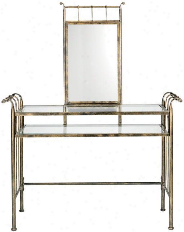 Marquette Vanity With Mirror - Set, Copper Assurance