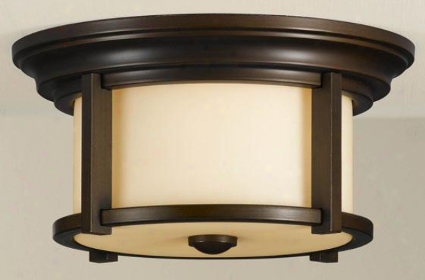 Martin Outdoor Flush Mount - Two Light, Heritage Bronzr