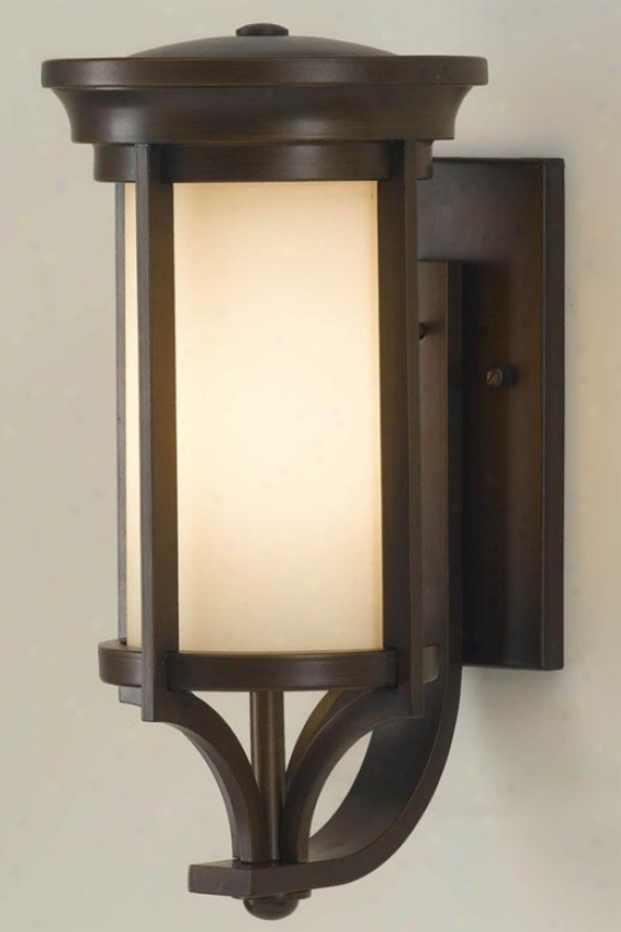 "martin Outdoor aWll Lantern - 15.25""h X 7.5""w, Heritage Bronze"