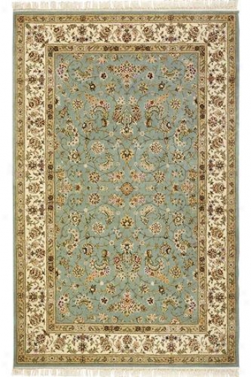 Mashad I Area Rug - 2'x3', Mint Geen