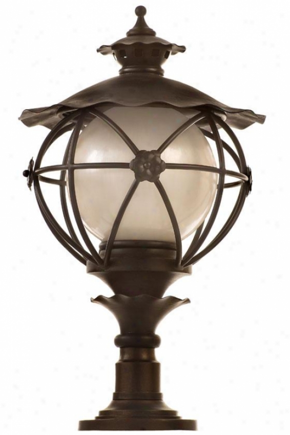 "matador Outdoor Post Lantern - 26.5""h X 16""w, Outdoor Bronze"