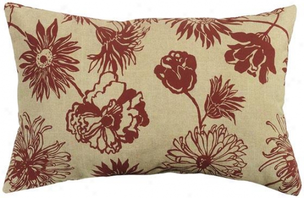 "maystone 19"" Wide Outdoor Pillow - 19""rect Mayston , Red"