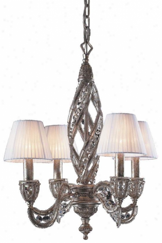 Medici 4-light Chandelier - 4-light, Sunset Silver