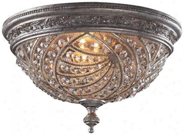 Medici Flush Mount - 4-light, Sunset Silver