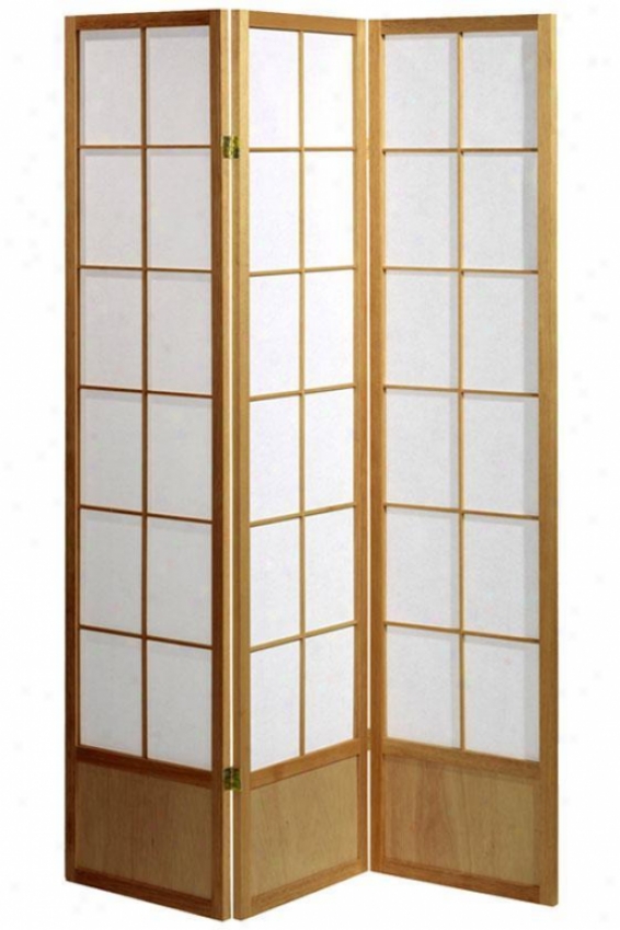 "meditation 71""h Three-panel Shoji Room Divider - 3-panel, Tan"