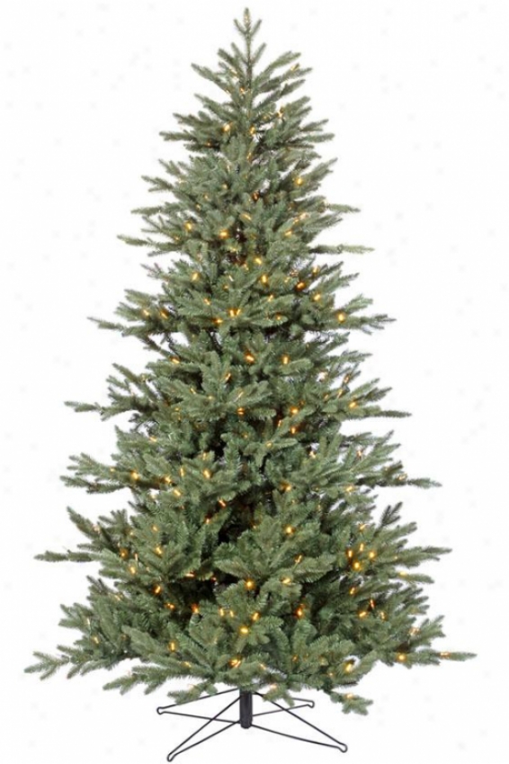 "medium Blue Noble Led Tree - 78""hx51"w, White"