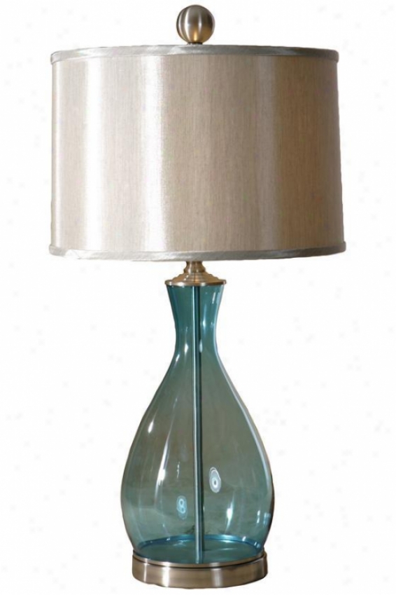 "meena Table Lamp - 29""hx15""dia, Blue"