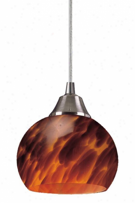 "mela 1-light Pendant - 6""x6"", Coffee Brown"