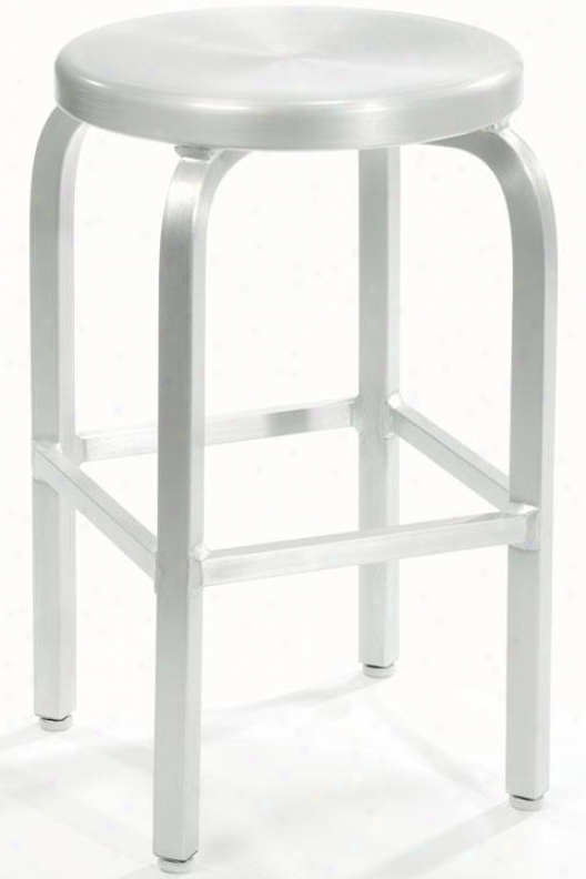 Melanie Stationary Counter Stool - Stationary, Aluminum