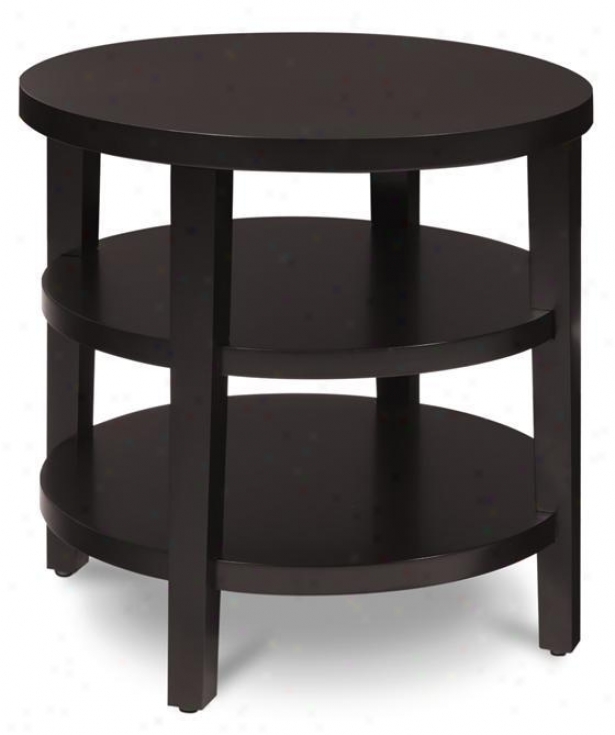 "merge Round Side End Table - 22""hx20""d, Coffee Brown"