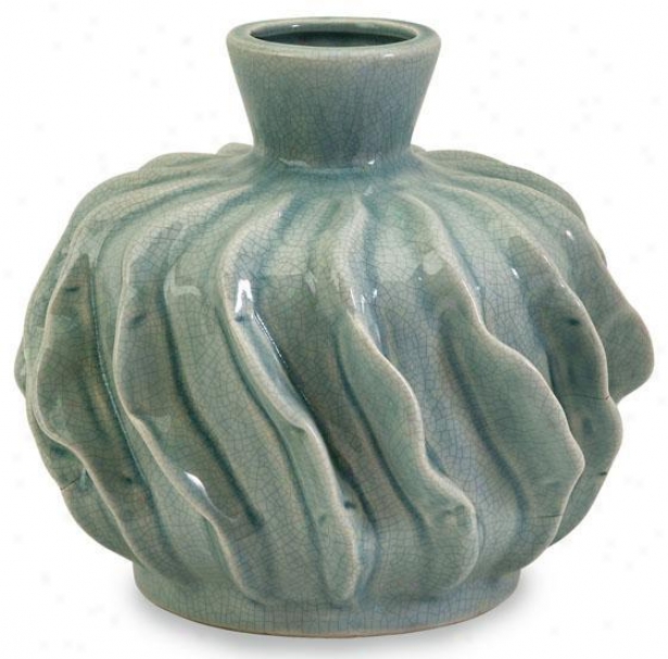 Merope Short Handmade Vase - Shotr, Blue