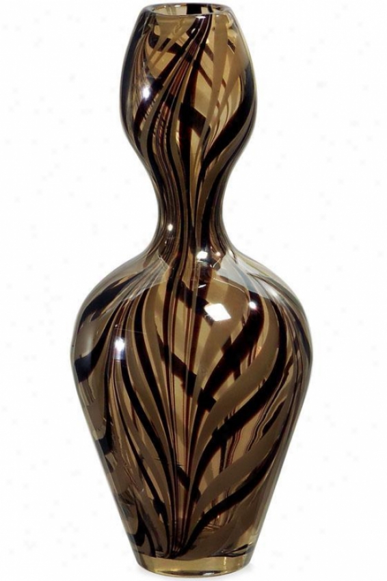 "metro Glass Vase - 15.5""h X 6.75""d, Brown"