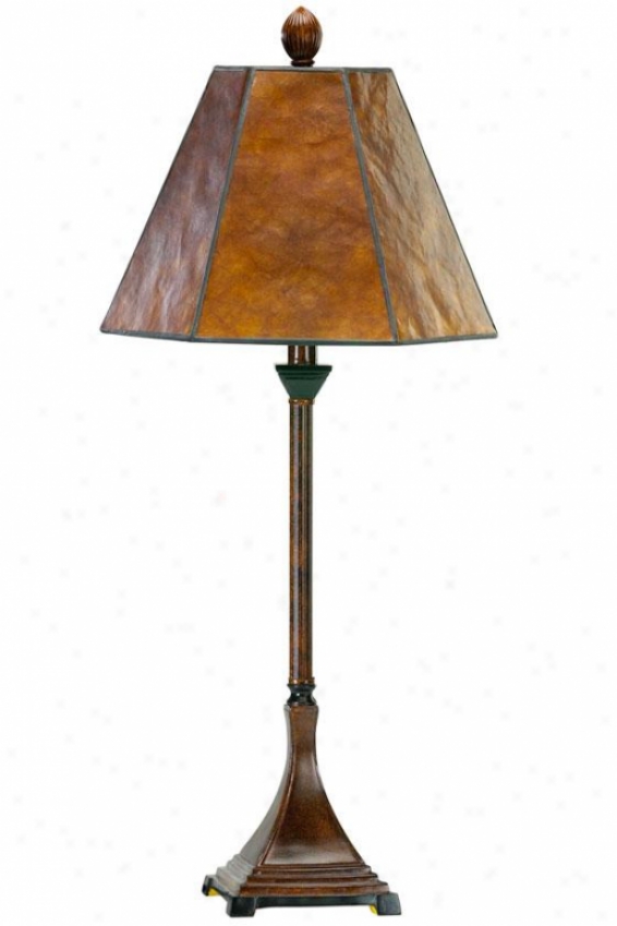 "mica 28.5""w Buffet Lamp - 13""h, Brn Finish/mica"