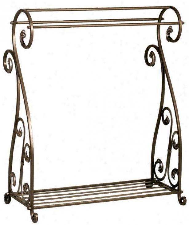 "milton Quilt Rack - 36""hx31""w, Aged Gold"