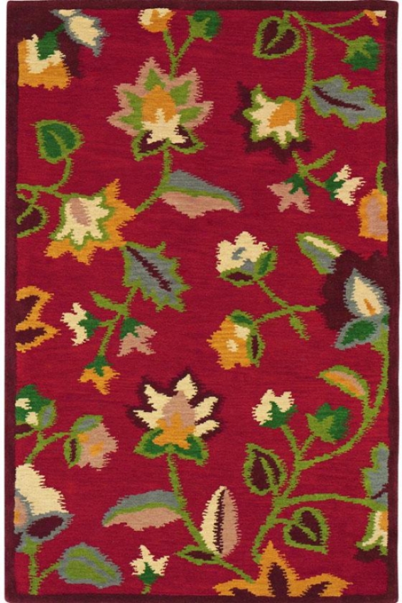 "miranda Area Rug - 7'9""round, Red"