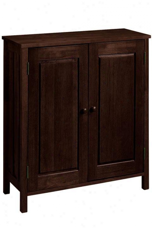 "mizsion-style 33""w Shoe Storage With Doors - 33""w W/o Drawer, Brown"