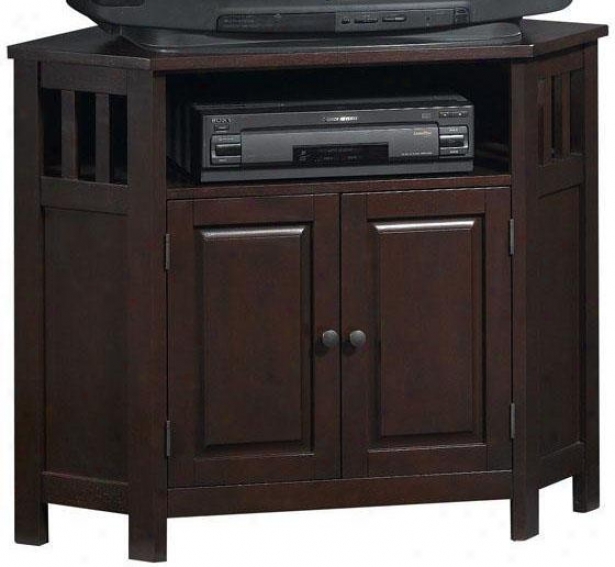 Mission-style Corner Tv Stand - Corner, Brown