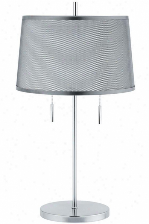 Modish 2-light Table Lamp - 2-light, Silver