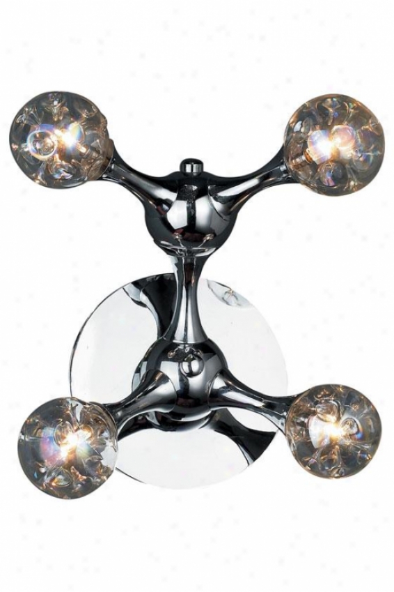 "molecular 10""h Sconce - 4-light, Steel Gray Chrome"