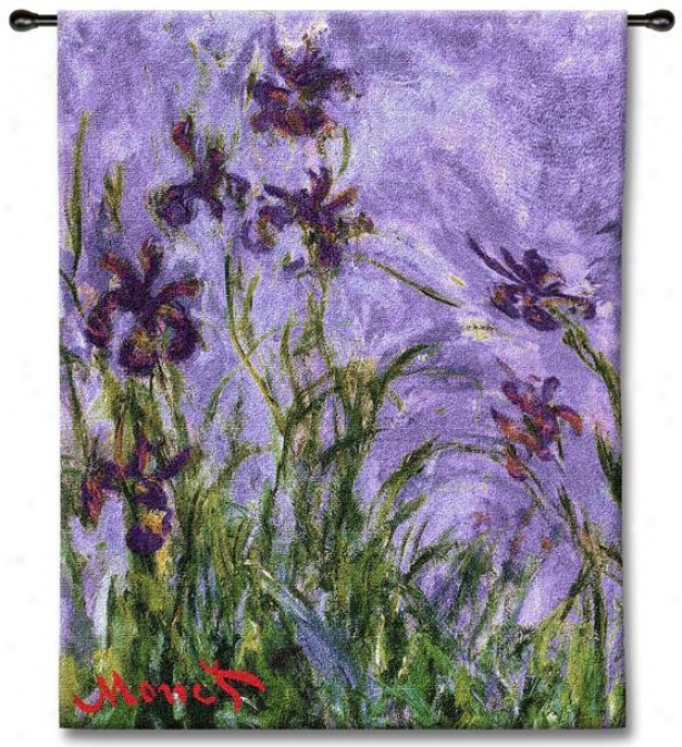 "monet Irises Tapestry - 44""hx38""w, Multi"