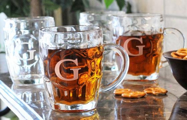 Monogram Beer Tankard - Set Of 4 - 18.5 Oz/set 4, Y