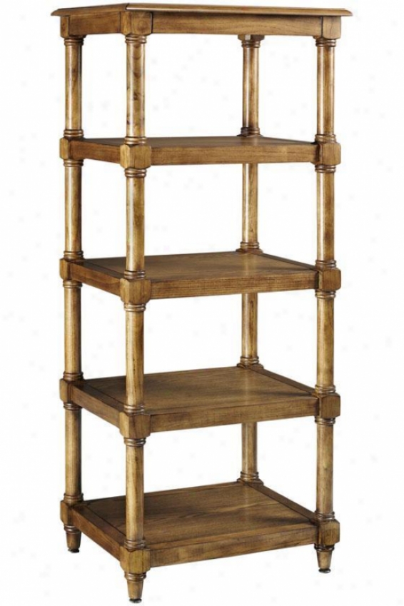 "montaigne Linen Tower-  56.5""hx23.5""w, Brown Oak"