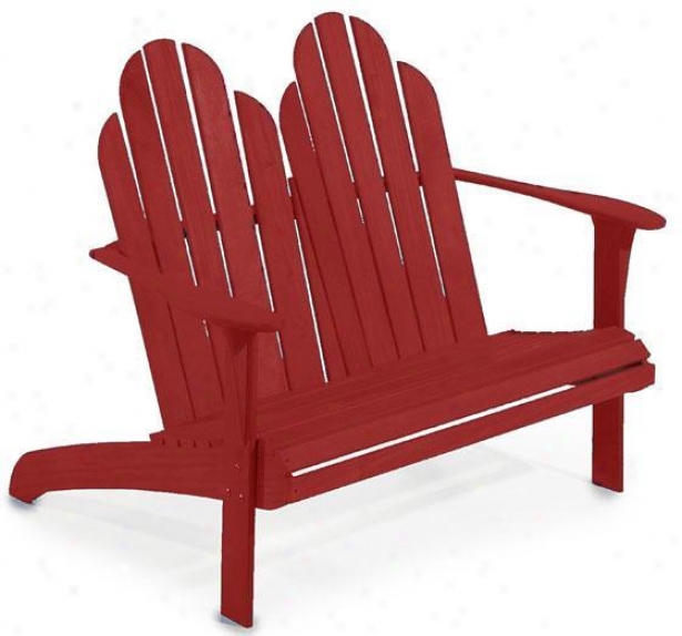 "montauk Adirondack Love Seat - 38""hx48""wx38""d, Red"