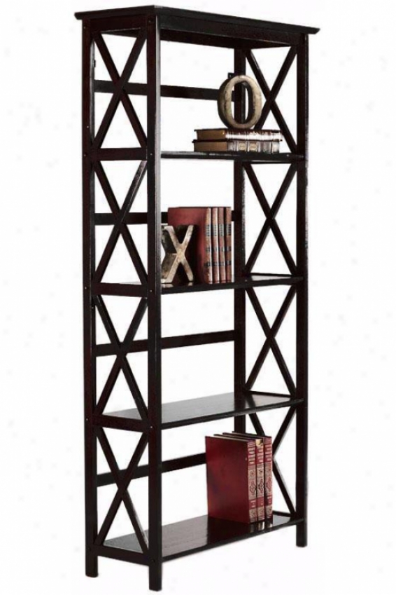 Montego 4-shelf Bookcase - High, Black