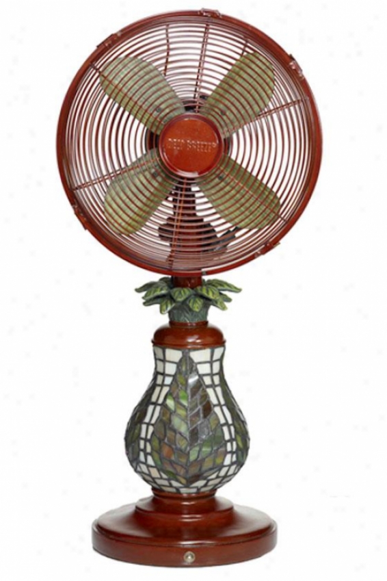 "mosaic Glass Table Top Fan - 255""h X 10""d, Ferns"