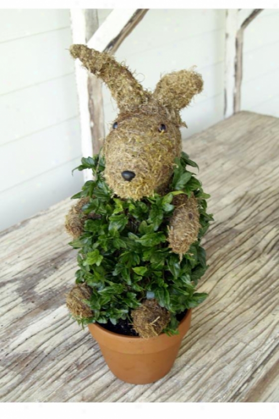 "mossed Ivy Bunny - 15""hx7""w, Verdant"