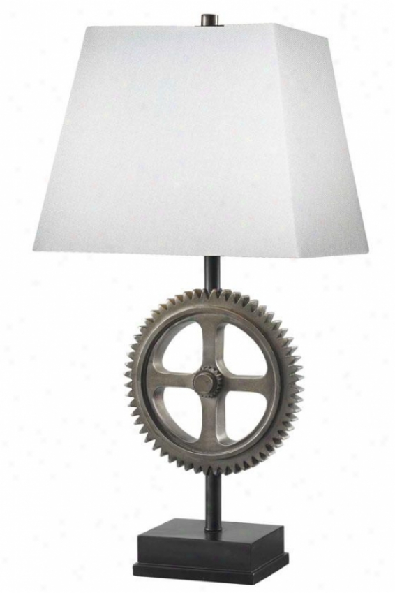 "movement Table Lamp - 30""h X 14""w, Weathsred Steel"