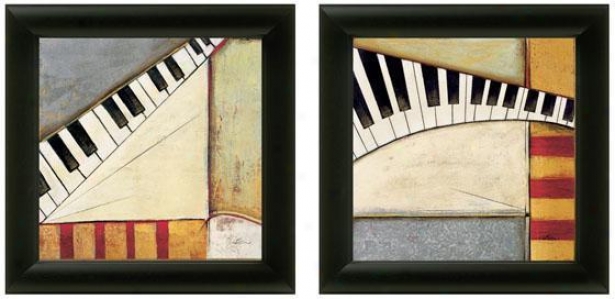 Music Noyes Framed Wall Art - Set Of 2 - Set Of Two, Black