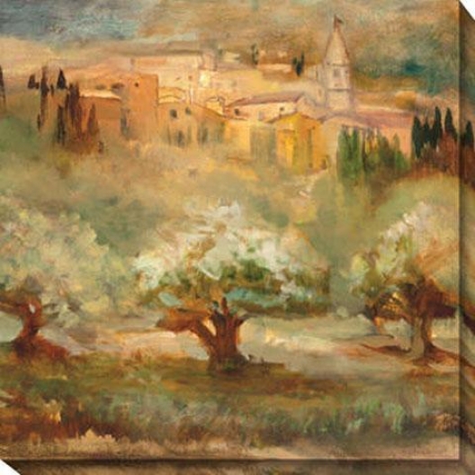 "my Travesl To Montalcino Canvas Wall Art - 40""hx40""w, Gold"