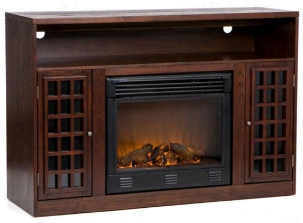 "nancy Media Console Fireplace - 48""wx33""hx16""d, Coffee Brown"