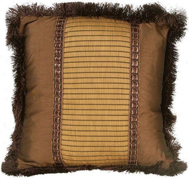 "natalie Pillow - 18" Square, Brown"