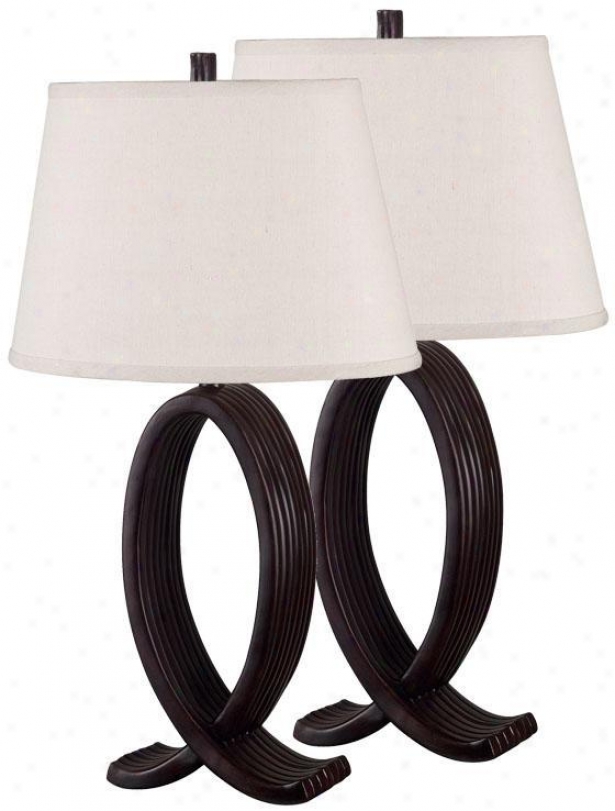 "nemeaux Table Lamps - 2-pack - 29""hx17""d, Oil Rubbed Bronze"